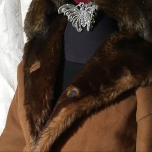 Faux Shearling Fur Reversible Jones NY Hood Coat